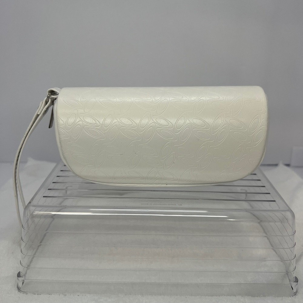 OAKLEY Sunglasses Case OS White Embossed Logo Soft Shell Zip Shades Travel